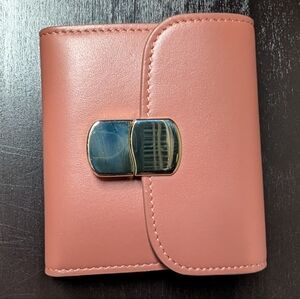 Sezane Milo Small Wallet Smooth Rosewood - Size TU